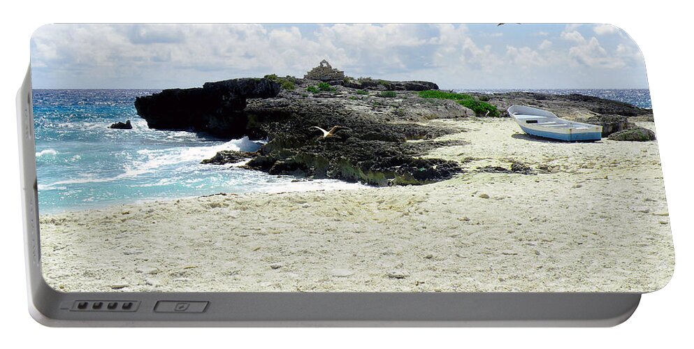 Beach Portable Battery Charger featuring the photograph Caribbean Beach Scenic by Rosalie Scanlon