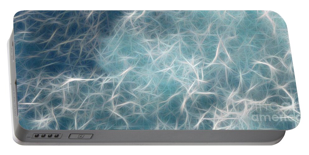 Abstract Portable Battery Charger featuring the photograph Caribbean Sea VII by Jason Freedman