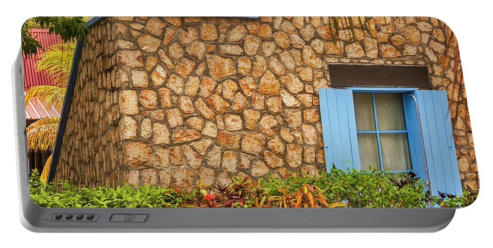 Caribbean Portable Battery Charger featuring the photograph Caribbean Window by Mick Burkey