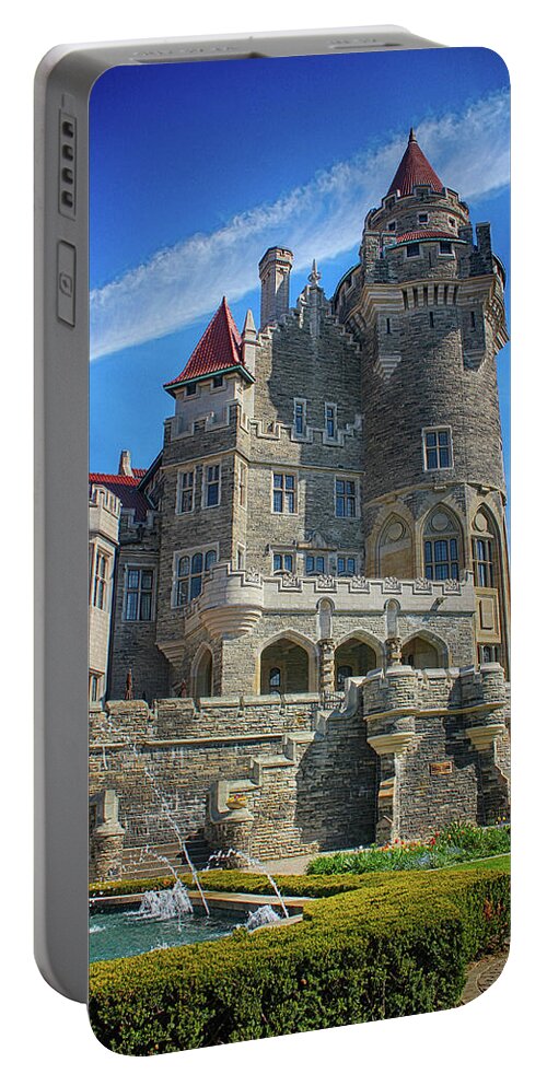 Casa Loma Castle In Toronto Portable Battery Charger featuring the photograph Casa Loma Castle in Toronto 04 by Carlos Diaz