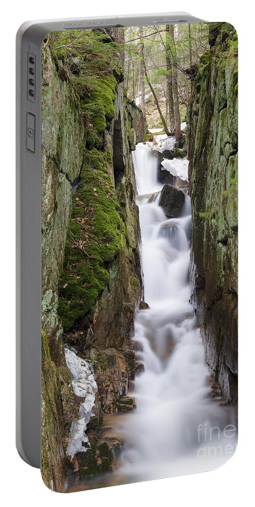 Cascade Brook Portable Battery Charger featuring the photograph Cascade Brook - Lincoln, New Hampshire #3 by Erin Paul Donovan