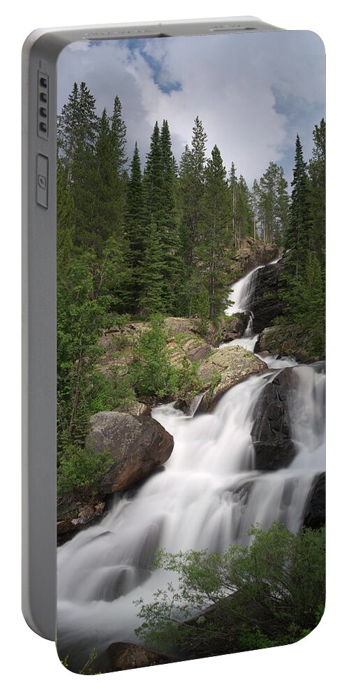 Waterfall Portable Battery Charger featuring the photograph Cascade by Ivan Franklin