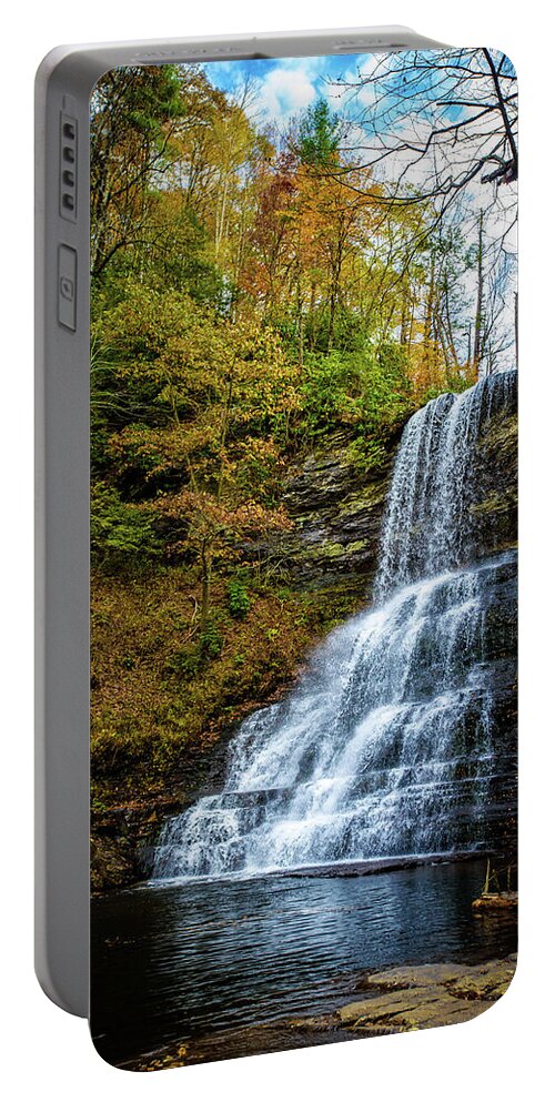 Landscape Portable Battery Charger featuring the photograph Cascades Lower Falls by Joe Shrader