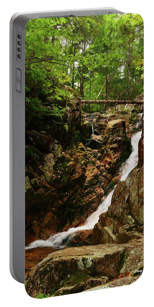 Waterfall Portable Battery Charger featuring the photograph Cascades of Summer by Harry Moulton