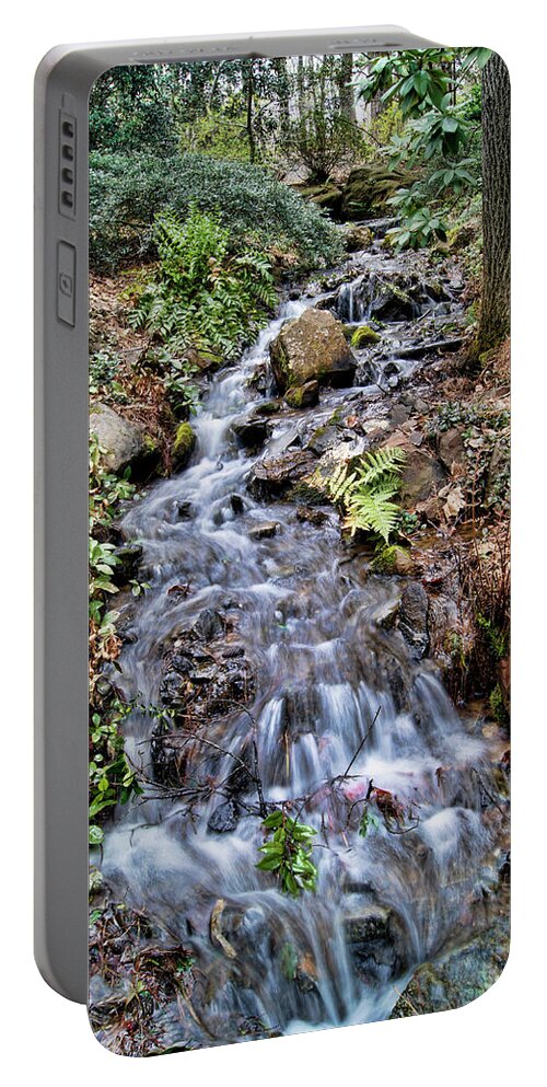 Water Portable Battery Charger featuring the photograph Cascading Water by Cricket Hackmann