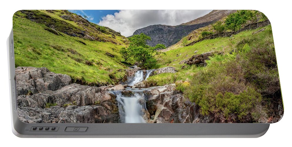 Watkins Path Portable Battery Charger featuring the photograph Cascading Waterfall by Adrian Evans
