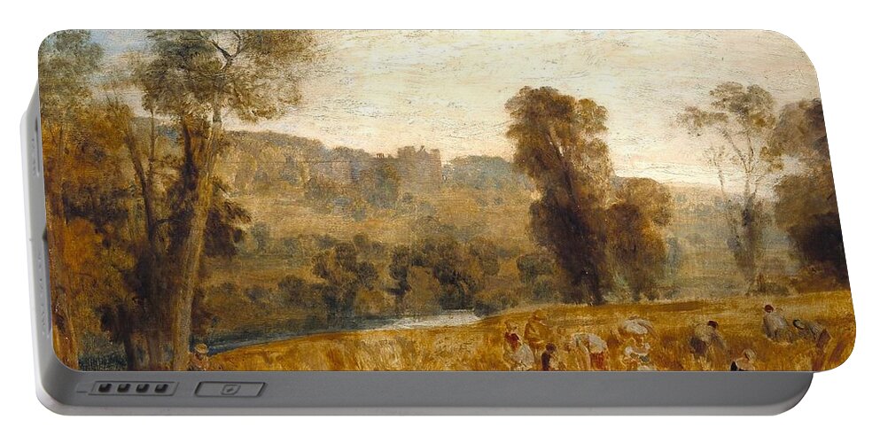 Joseph Mallord William Turner 17751851  Cassiobury Park Reaping Portable Battery Charger featuring the painting Cassiobury Park Reaping by Joseph Mallord