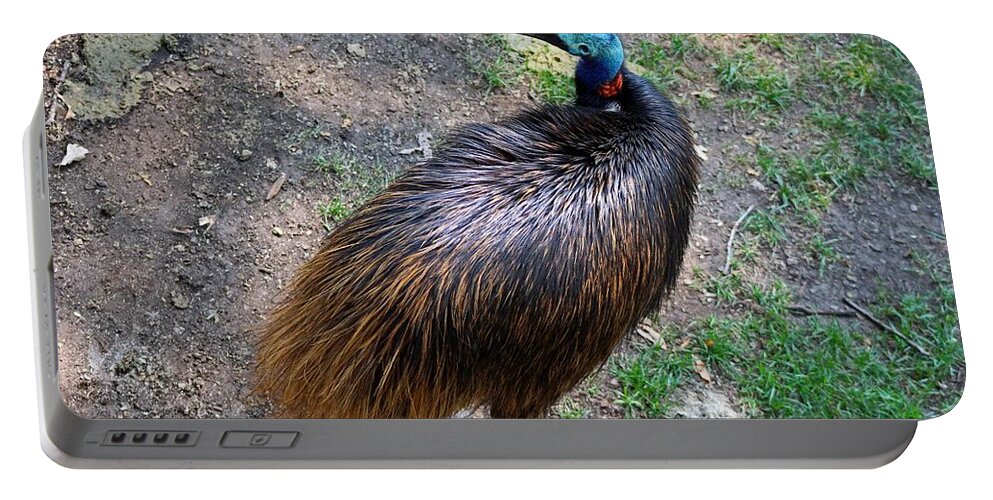 Cassowary Portable Battery Charger featuring the photograph Cassowary by Michiale Schneider