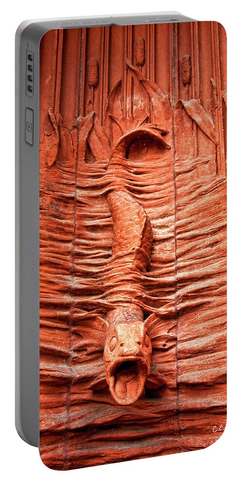Fountain Portable Battery Charger featuring the photograph Cast In Clay by Christopher Holmes