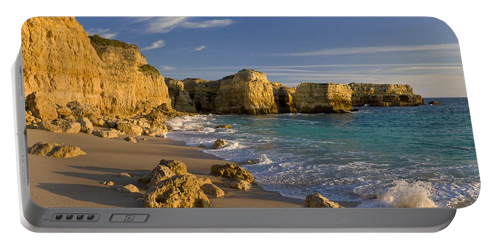 Portugal Portable Battery Charger featuring the photograph Castelo dusk by Mikehoward Photography