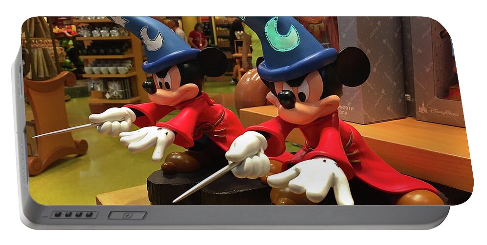 Mickey Mouse Portable Battery Charger featuring the photograph Casting A Spell by Denise Mazzocco