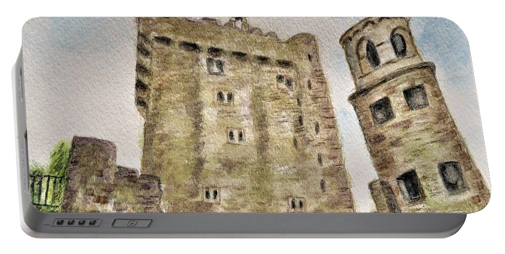 Blarney Portable Battery Charger featuring the painting Castle Blarney by Laurie Morgan