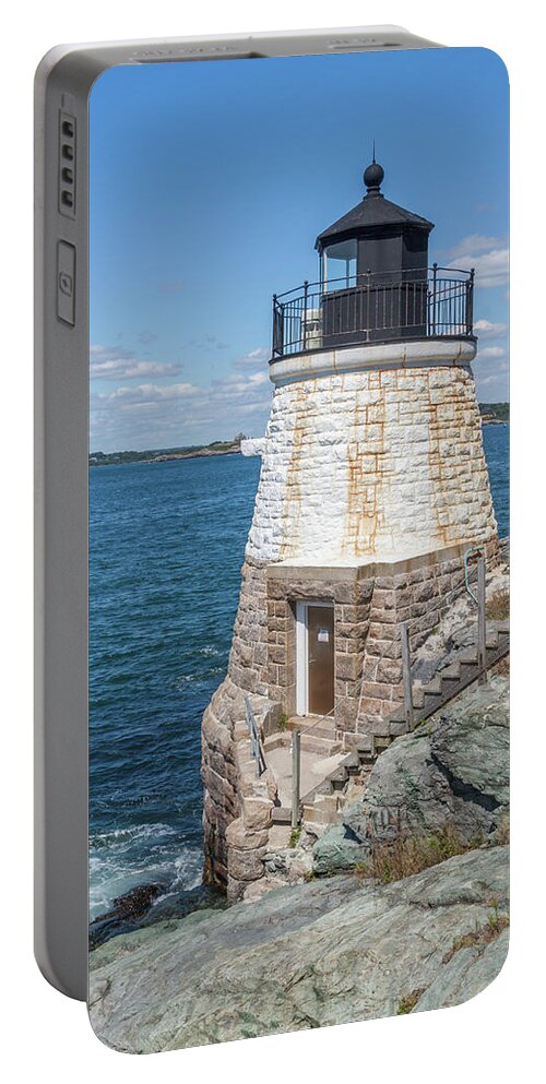 Castle Hill Lighthouse Newport Rhode Island Portable Battery Charger featuring the photograph Castle Hill Lighthouse Newport Rhode Island by Brian MacLean