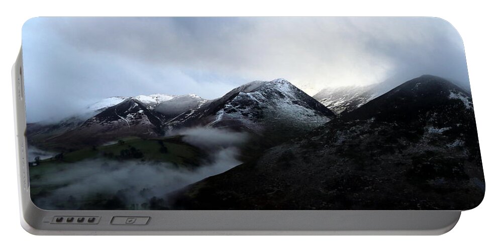 Nature Portable Battery Charger featuring the photograph Catbells small panorama by Lukasz Ryszka
