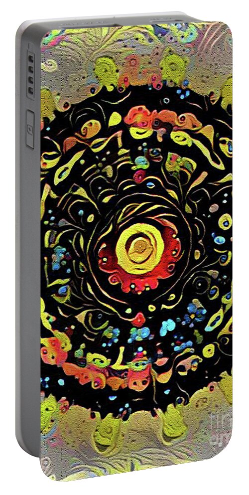 Craquelure Portable Battery Charger featuring the digital art Catch it Only in a Dream II by Nina Silver