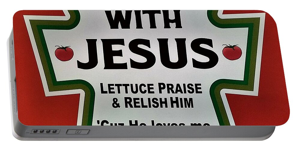 Jesus Portable Battery Charger featuring the photograph CATCH UP with JESUS by Rob Hans