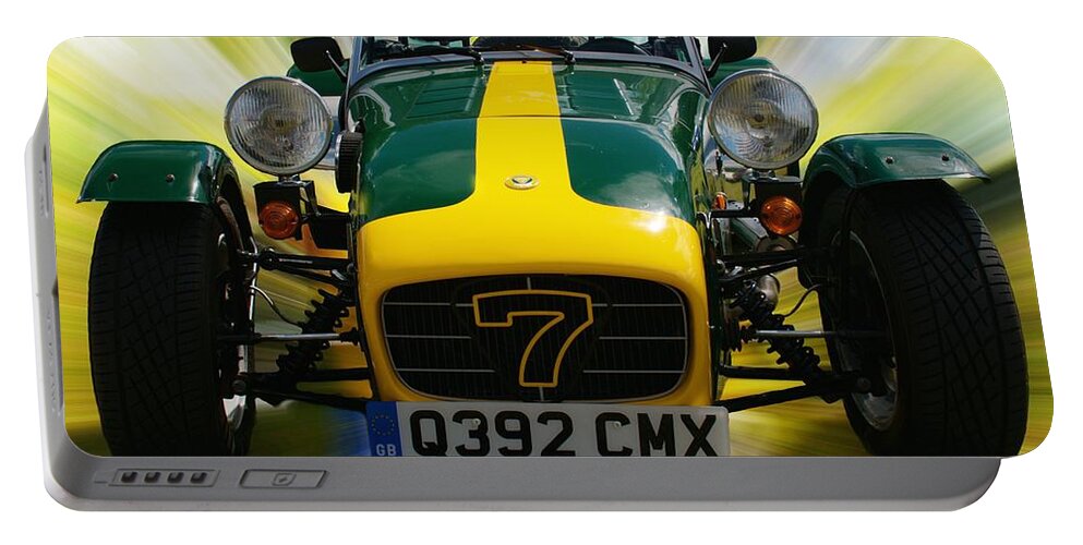 Caterham 7 Portable Battery Charger featuring the photograph Caterham 7 by Chris Day