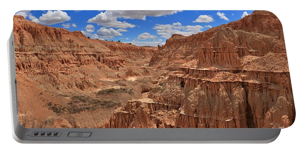 Cathedral Gorge Panorama Portable Battery Charger featuring the photograph Cathedral Gorge Medium Panorama by Adam Jewell