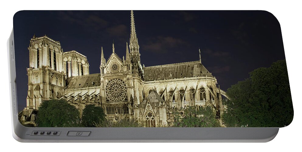 Notre Dame Portable Battery Charger featuring the photograph Cathedral Notre Dame de Paris by Tim Mulina
