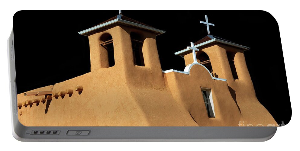 San Francisco De Asis Portable Battery Charger featuring the photograph St Francis de Assi Church New Mexico by Bob Christopher