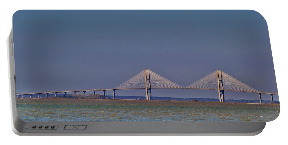 Bridge Portable Battery Charger featuring the photograph Causeway by Eileen Brymer