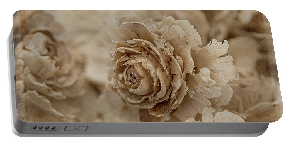 Cedar Portable Battery Charger featuring the photograph Cedar Rose Square - 3347 by Teresa Wilson