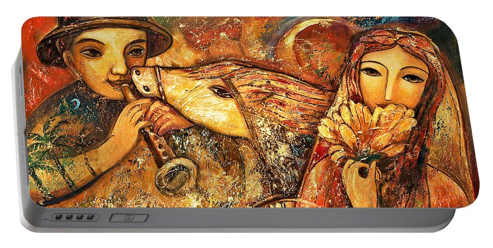 Celebration Portable Battery Charger featuring the painting Celebration VI by Shijun Munns