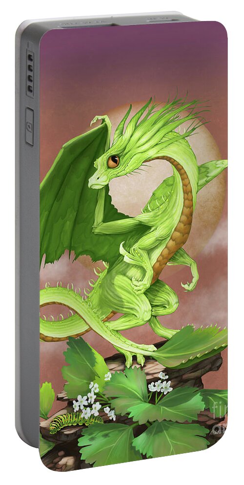 Celery Portable Battery Charger featuring the digital art Celery Dragon by Stanley Morrison