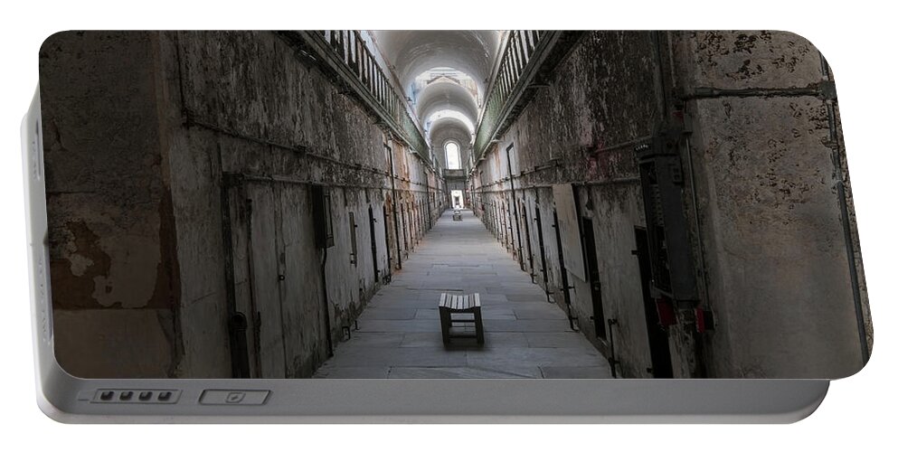 Eastern State Penitentiary Portable Battery Charger featuring the photograph Cellblock 7 by Tom Singleton