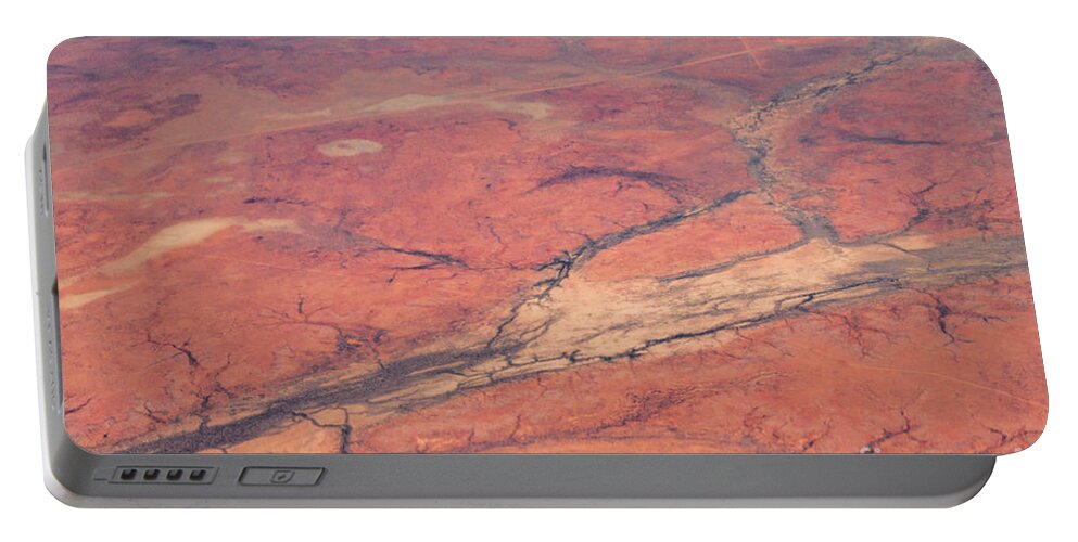 Aerial Portable Battery Charger featuring the photograph Central Australia 02 by Werner Padarin