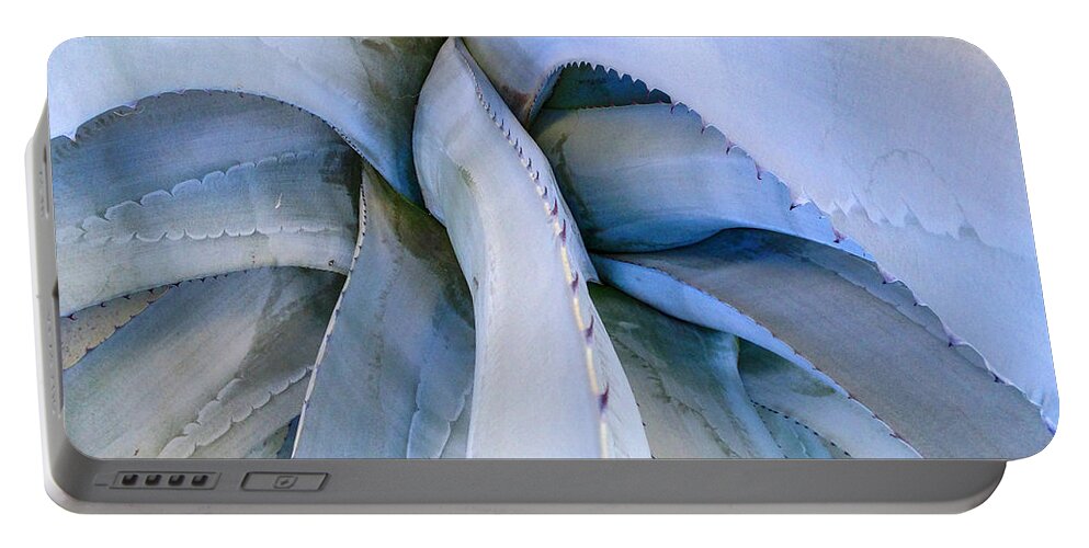 Agave Portable Battery Charger featuring the photograph Centre d'un Agave by Stan Magnan