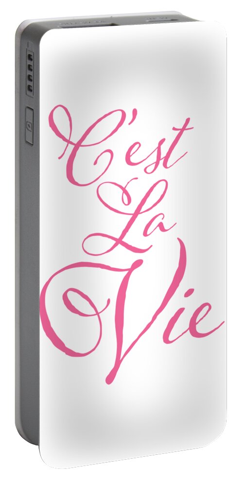French Portable Battery Charger featuring the digital art C'est La Vie by Antique Images
