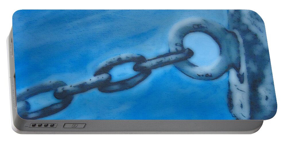 Chain Portable Battery Charger featuring the digital art Chained 2 by David Bigelow