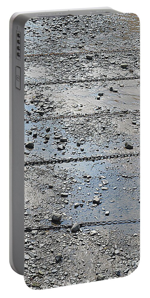 Abstract Portable Battery Charger featuring the photograph Chains by Andy Thompson
