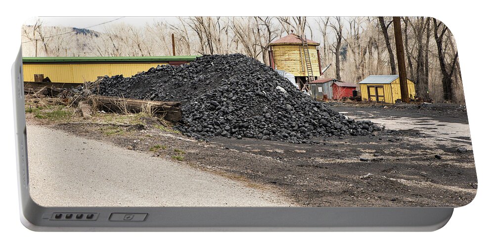 Cumbres And Toltec Railroad Portable Battery Charger featuring the photograph Chama Coal Pile by Tom Cochran