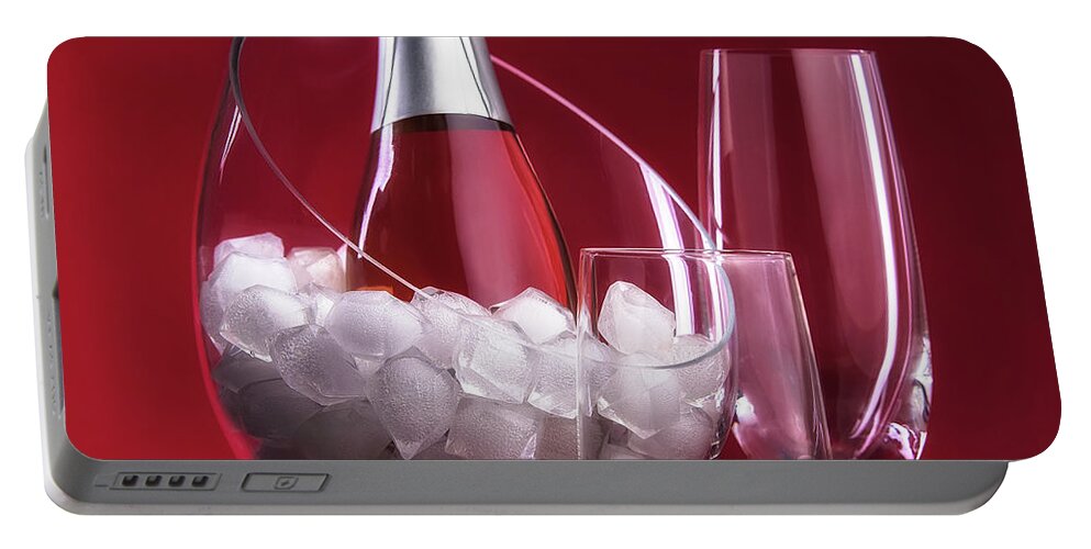 Wine Portable Battery Charger featuring the photograph Champagne For Two by Tom Mc Nemar