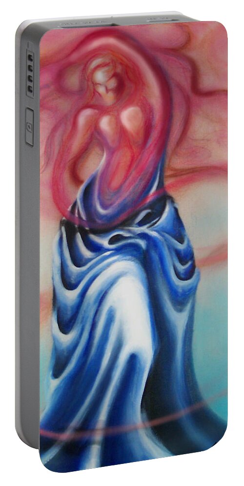 Female Portable Battery Charger featuring the painting Change by Kevin Middleton