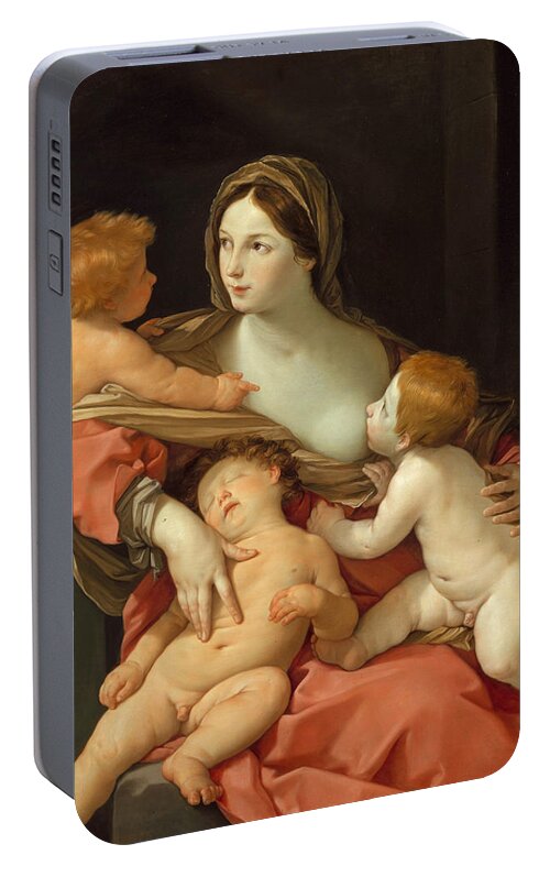 Guido Reni Portable Battery Charger featuring the painting Charity by Guido Reni