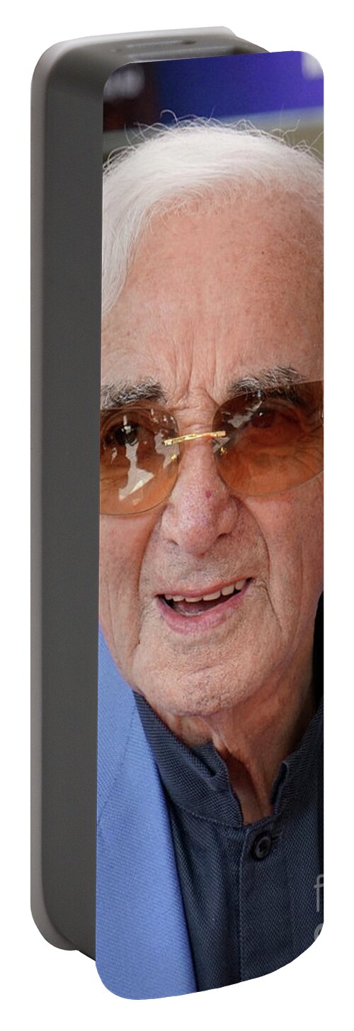 Charles Aznavour Portable Battery Charger featuring the photograph Charles Aznavour 2 by Nina Prommer