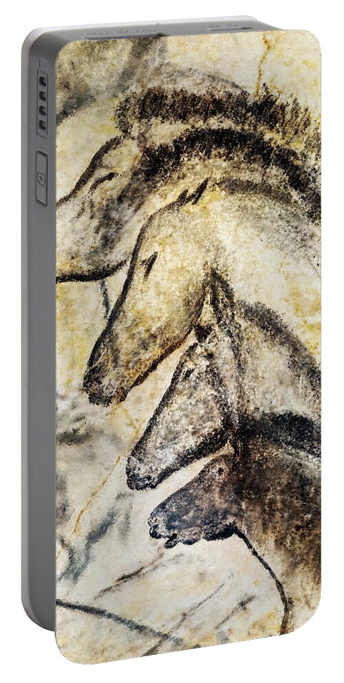 Chauvet Horse Portable Battery Charger featuring the painting Chauvet Horses by Weston Westmoreland