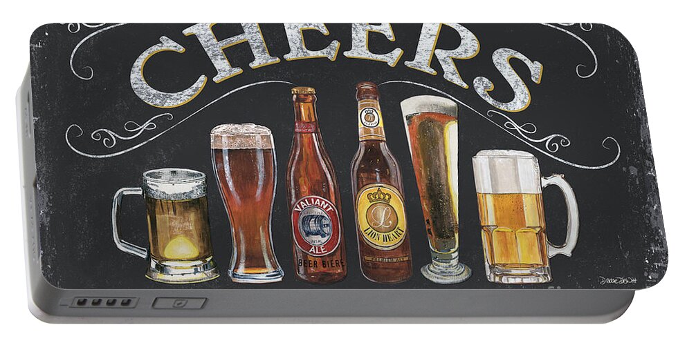 Cheers Portable Battery Charger featuring the painting Cheers by Debbie DeWitt