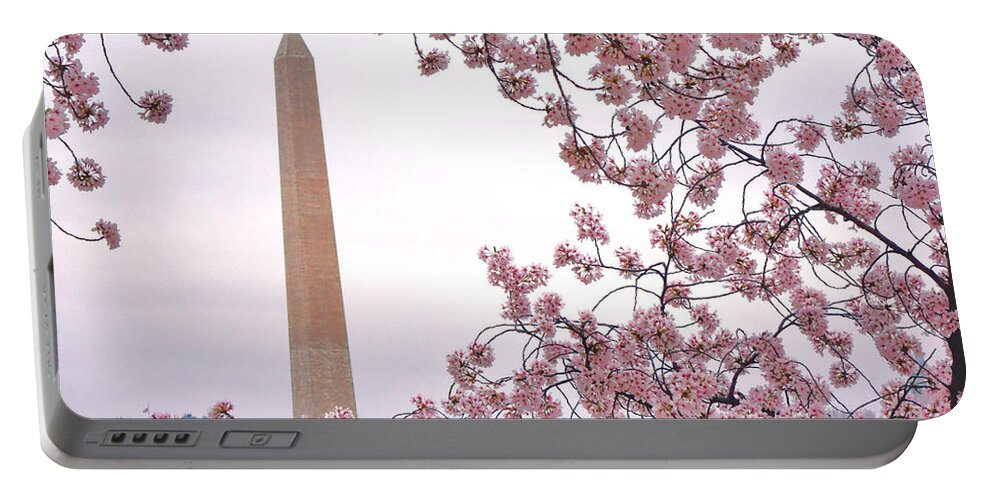 Washington Portable Battery Charger featuring the photograph Cherry Washington by Olivier Le Queinec