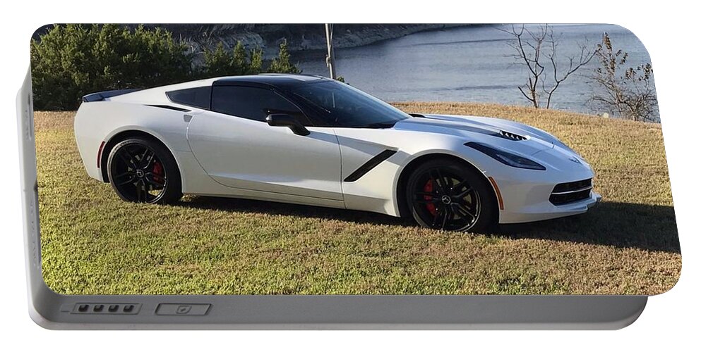 Chevrolet Corvette Stingray Portable Battery Charger featuring the photograph Chevrolet Corvette Stingray by Jackie Russo