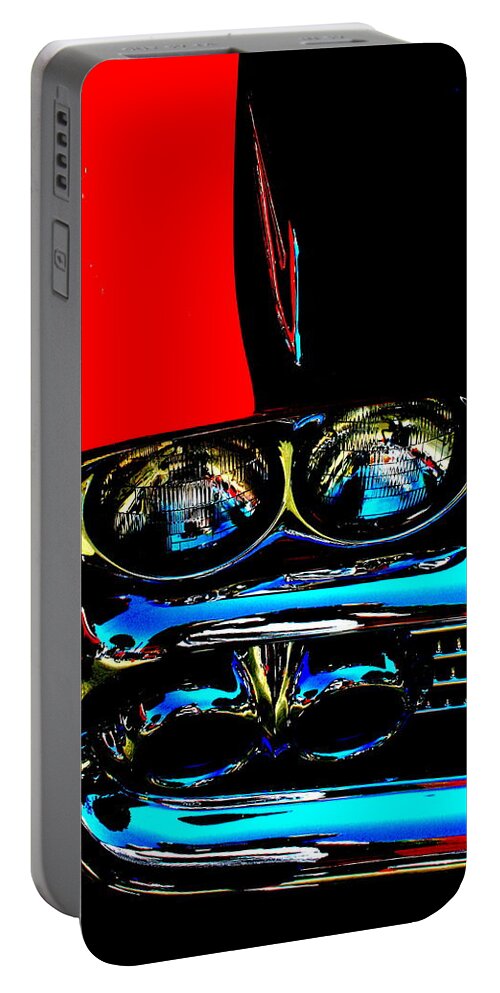 Photograph Portable Battery Charger featuring the photograph Chevy by Gwyn Newcombe