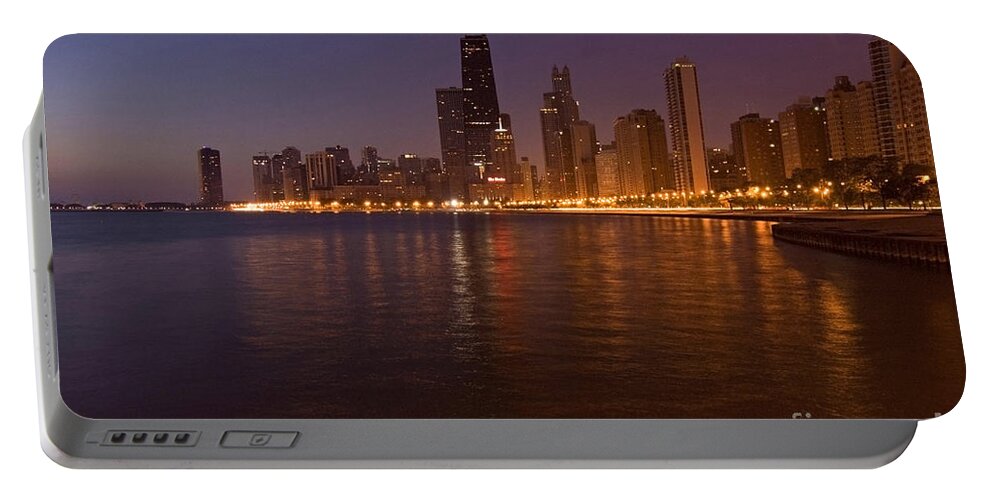 Chicago Skyline Portable Battery Charger featuring the photograph Chicago Dawn by Sven Brogren