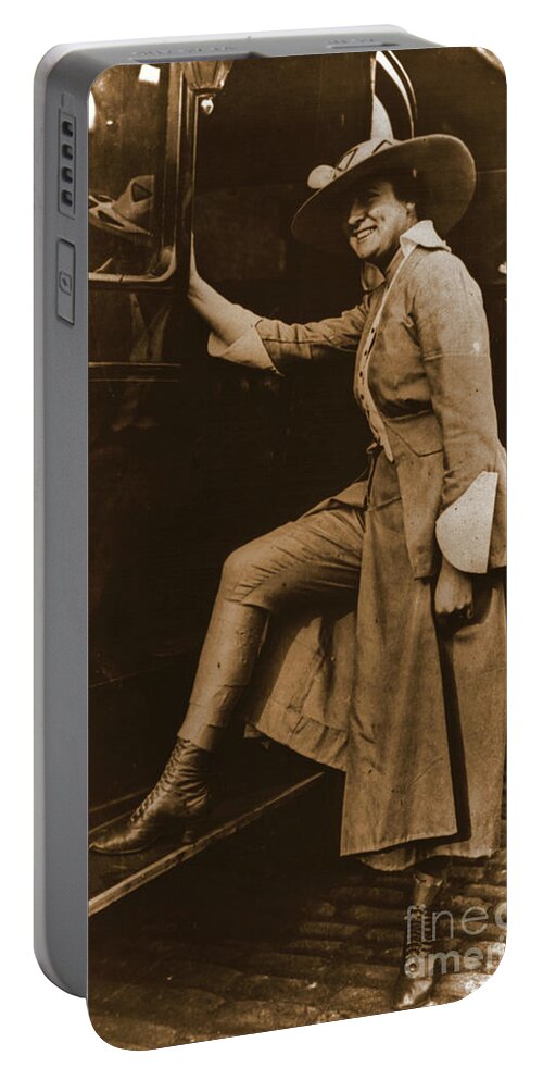 Chicago Suffragette Marching Costume Portable Battery Charger featuring the photograph Chicago Suffragette Marching Costume by Padre Art