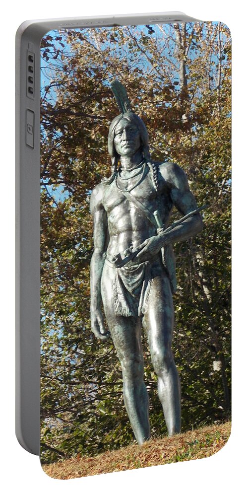 Chief Massasoit Portable Battery Charger featuring the photograph Chief Massasoit by Catherine Gagne