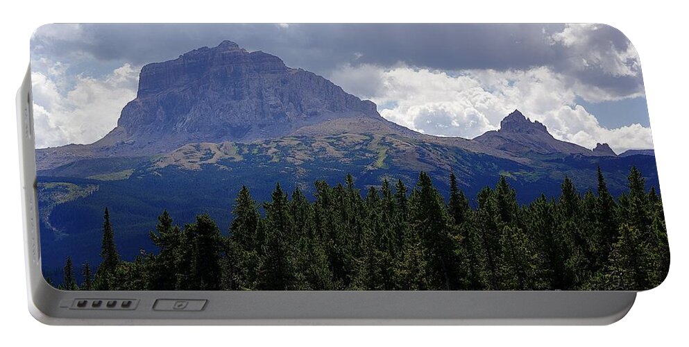 Chief Mountain Portable Battery Charger featuring the photograph Chief Mountain, Northside by Tracey Vivar