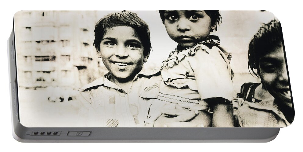 Hope Portable Battery Charger featuring the photograph Of Hope and Fear, Children in Mexico by Wernher Krutein