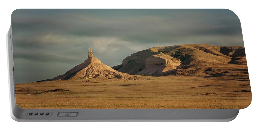 Chimney Rock Portable Battery Charger featuring the photograph Chimney Rock #2 by Susan Rissi Tregoning